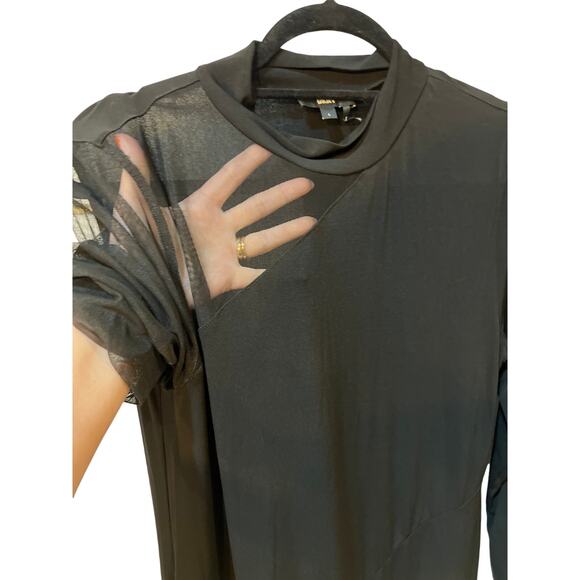 DKNY Black Evening Goth Dress Women’s Large L Gothic Elegant Party Formal - Picture 4 of 9